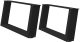 vidaXL Nogi do stolika kawowego, 2 szt., czarne, 70x(30-31) cm, stal 2