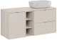Szafka pod umywalkę nablatową BELLA CASHMERE 60cm kaszmir - zestaw z blatem 120cm COMAD 2