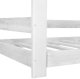 Łóżko domek 160x80 cm drewniane łóżeczko dla dziecka ze stelażem białe UNIWERSALNY 4