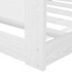 Łóżko drewniane dla dziecka z barierką i stelażem, domek 160x80 cm białe UNIWERSALNY 7