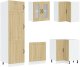 vidaXL Zestaw szafek kuchennych Zestaw 2 Sonoma Oak 4