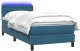 vidaXL Łóżko kontynentalne z materacem, niebieskie, aksamit, 80x210 cm 3