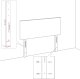 vidaXL Wezgłowie Jasnozielone Szare Sztruks 200 x 5 x 118/128 cm Trwałe 9