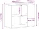 vidaXL Bufet Czarny z materiału drewnopochodnego 60 x 30 x 50 cm 9