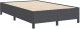 vidaXL Rama łóżka Ciemnoszara Tkanina polyester 120 x 190 cm 4