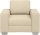 vidaXL Fotel Kremowy Poliester Średni Regulowane podłokietniki Fotel 5