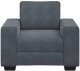 vidaXL Sofa Fotel Ciemnoszary 60 cm Aksamit 4