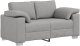 Sofa vidaXL Jasnoszara Tkanina Średnia Zdejmowane pokrowce 1