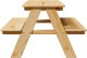vidaXL Stół dziecięcy z ławkami "IRUN" 90x79,5x50 cm Drewno lite 5