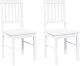 vidaXL Krzesła do jadalni 2 szt. Białe lite drewno gumowe 2