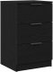 vidaXL Stolik nocny Czarny dąb MDF 40 x 65 x 65 cm Przechowywanie 2