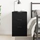 vidaXL Stolik nocny Czarny dąb MDF 40 x 65 x 65 cm Przechowywanie 4