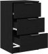 vidaXL Stolik nocny Czarny dąb MDF 40 x 65 x 65 cm Przechowywanie 5