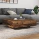 Stolik kawowy vidaXL Stare drewno Lite drewno 100 x 100 x 31 cm 1