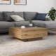 vidaXL Stolik Kawowy Dąb rzemieślniczy Drewno inżynieryjne 80 x 80 x 31 cm 1
