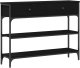 vidaXL Stolik Konsolowy Czarny dąb Drewno, Metal 100 cm Trwały 2