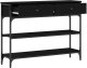 vidaXL Stolik Konsolowy Czarny dąb Drewno, Metal 100 cm Trwały 5