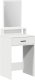 vidaXL Biały MDF 50 x 41 x 140 cm Toaletka Prostokątna Nowoczesna 2