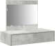 vidaXL Toaletka Beton szary MDF 83 x 40 x 70 cm Toaletka Prostokątna 2