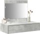 vidaXL Toaletka Beton szary MDF 83 x 40 x 70 cm Toaletka Prostokątna 3