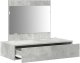 vidaXL Toaletka Beton szary MDF 83 x 40 x 70 cm Toaletka Prostokątna 5