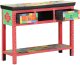 vidaXL Stół konsolowy Czerwony, wielokolorowy Lite drewno Średni 2