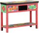 vidaXL Stół konsolowy Czerwony, wielokolorowy Lite drewno Średni 6