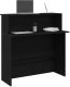 vidaXL Biurko recepcyjne czarne 100x50x103,5 cm Drewno klejone 1