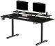 Biurko, elektycznie regulowany, 160X70 cm, 72-117 cm, HIGHLANDER XXL BLACK, czarny, ULTRADESK 1