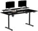 Biurko, elektycznie regulowany, 160X70 cm, 72-117 cm, HIGHLANDER XXL BLACK, czarny, ULTRADESK 1