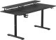 Biurko, elektycznie regulowany, 160X70 cm, 72-117 cm, HIGHLANDER XXL BLACK, czarny, ULTRADESK 3