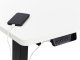 Biurko Beliani Biurko narożne prawe regulowane elektrycznie 160 x 59 cm czarno-białe DESTINES 7
