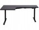 Biurko Beliani Biurko narożne lewe regulowane elektrycznie 160 x 59 cm czarne DESTINES 3