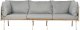 Beliani Sofa ogrodowa dla 3 osób SENISE Metal Szary 1