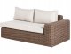 Beliani Narożnik ogrodowy z otomaną dla 6 osób PALERMO Modułowy Technorattan Brązowy 8