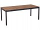 Beliani Stół ogrodowy rozkładany aluminium 198/248 x 90 cm jasne drewno TOFANE 12
