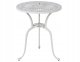 Beliani Stolik ogrodowy metalowy ø 61 cm biały DASCIO 1