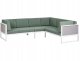 Beliani Narożnik ogrodowy ze stolikiem dla 6 osób CASTELLA/FRATTE Lewostronny Metal Zielony 3