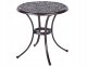 Beliani Stolik ogrodowy metalowy ø 68 cm brązowy ANDALO 1