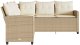 vidaXL L-kształtna kanapa z poduszkami beżowy polirattan 4