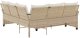 vidaXL L-kształtna kanapa z poduszkami beżowy polirattan 5