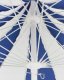 Beliani Parasol ogrodowy ⌀ 245 cm niebiesko-biały MINOA 6