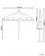 Beliani Parasol ogrodowy ⌀ 245 cm niebieski MINOA 3