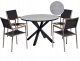 Beliani Zestaw ogrodowy dla 4 osób MALETTO/GROSSETO Metal Efekt marmuru Szary 1