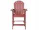Beliani Zestaw mebli balkonowych ADIRONDACK Czerwony 6