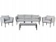 Beliani Zestaw ogrodowy ze stolikiem dla 5 osób SKALA Metal Jasnoszary 1