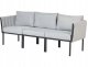 Beliani Zestaw ogrodowy ze stolikiem dla 5 osób SKALA Metal Jasnoszary 12