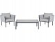 Beliani Zestaw ogrodowy ze stolikiem dla 5 osób SKALA Metal Jasnoszary 9