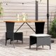 vidaXL Stół ogrodowy z blatem z drewna akacjowego czarny 105x75x72 cm 1