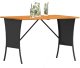 vidaXL Stół ogrodowy z blatem z drewna akacjowego czarny 105x75x72 cm 2